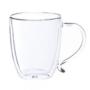 GROSCHE CYPRUS Large double wall glass mug | empty