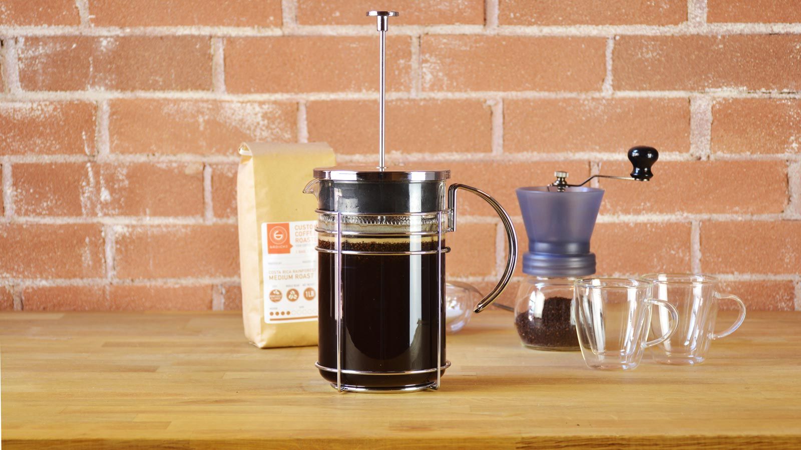 pour over vs french press | French press step 3