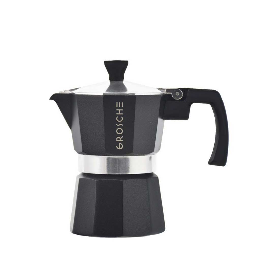 milano black stovetop espresso maker 3 cup