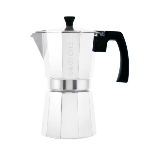 milano chrome stovetop espresso maker 9 cup