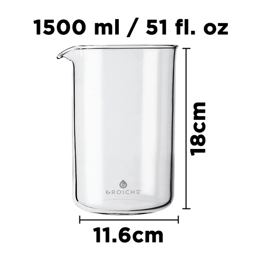 GROSCHE replacement glass beaker 1500ml