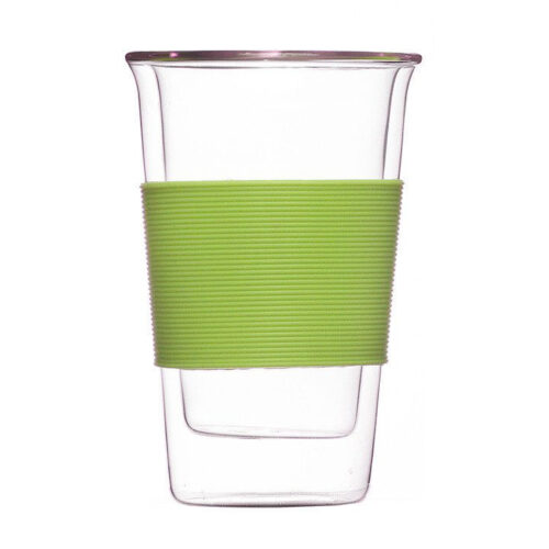 glassen double walled tumbler green