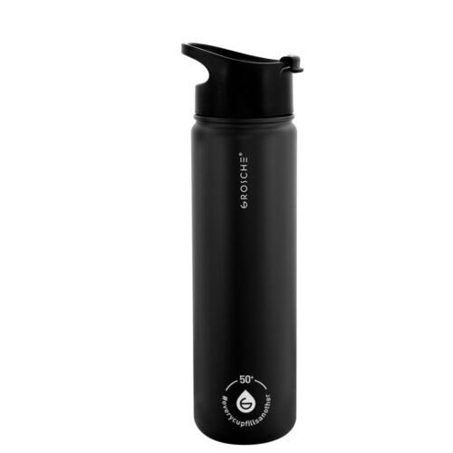 Grosche 20oz Black Chicago Steel, insulated water bottles