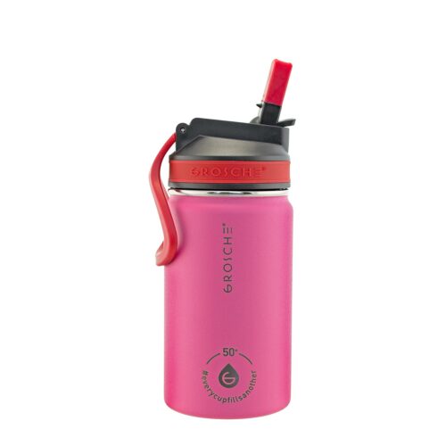 kids water bottle, kids water flask, water bottle for kids pink, sip lid water bottle, 12 oz flask