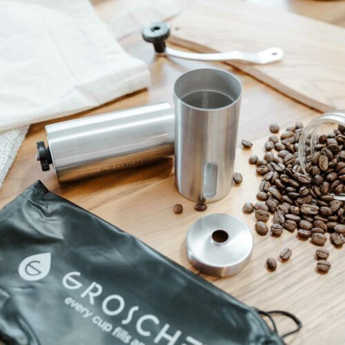 grosche bremen mini, manual coffee grinder, travel coffee grinder, coffee grinder for travel, portable coffee grinder, stainless steel coffee grinder, spice grinder, herb grinder, portable grinder. manual coffee grinder