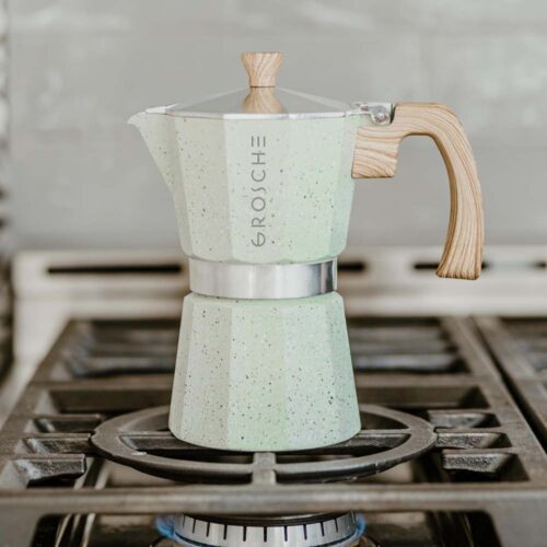 GROSCHE Milano Stovetop espresso maker moka pot coffee maker green