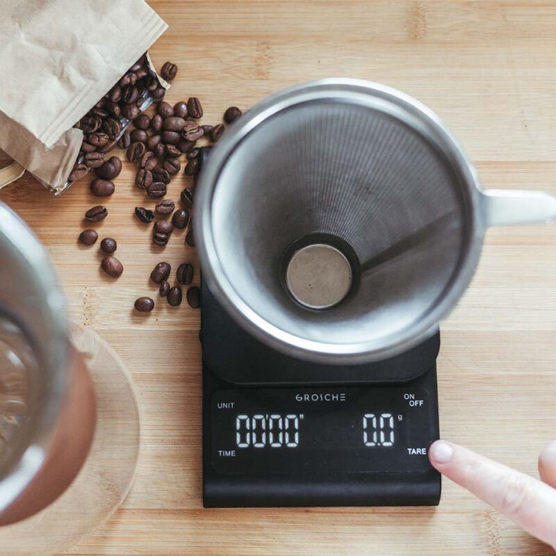 Albany weigh scale, grosche scale for pour over coffee beans, digital scale with timer