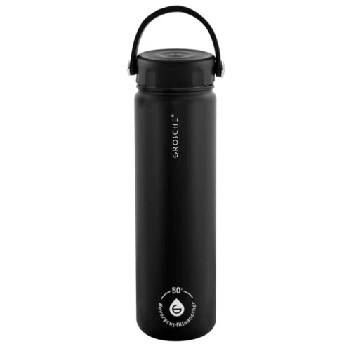 Grosche 20oz Black Chicago Steel, insulated water bottles